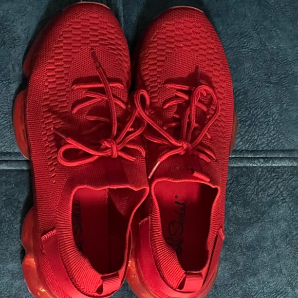 Red on Red Sneakers - Picture 3 of 5